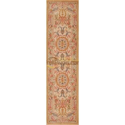 Palace French Savonnerie Area Rug Embroidered Wall Art Round Luxury Rug Runner Rug Wool Knitting Carpets