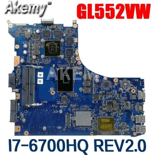 GL552VW REV.2.0 Laptop motherboard I7-6700HQ GTX950M/4GB for ASUS ROG GL552VW GL552VX GL552V GL552VW motherboard test ok