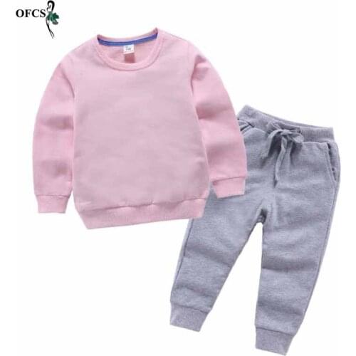 Retail Newborn Sets New Knitted Sweater Girls Set Casual Solid Pattern Pullover +Pants 2 Sets Kids Infant Top Clothes Boys Suit