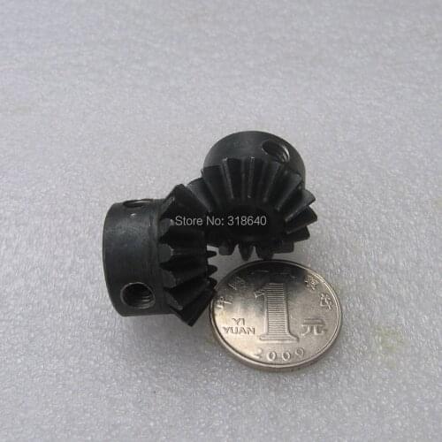 Bevel Gear a pair 1.5M 16T Mod 1.5 Modulus Ratio 1:1 Bore 8mm 45# Steel Metal Right Angle Transmission parts machine parts DIY