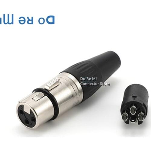 1pc XLR CANNON F/M Microphone Cable Connector Female/Male MIC Audio Balance Plug Speaker Connector XLR