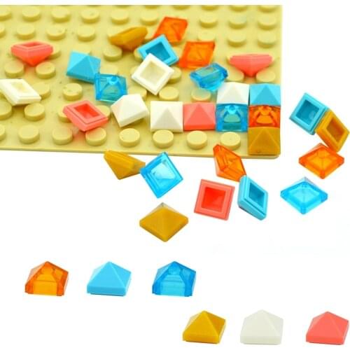 Building Blocks DIY Accessories Slope 45 1x1x2/3 Quadruple Convex Pyramid Technical Parts 22388 Educational Bricks for Children