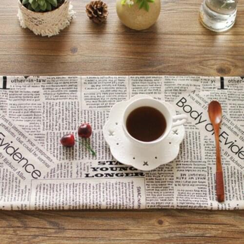 Bowl mat Creative Napkin Retro Newspaper Placemats Washable Wedding Table Pads Home Decoration Napkins Cloth Tea Towel Mats