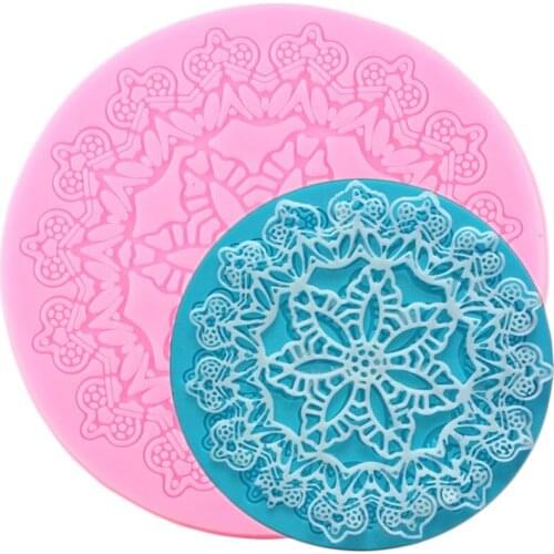 Round Shape Crown Silicone Mold Cake Border Fondant Mould Wedding Cake Decorating Tools Kitchen Baking Candy Chocolate Moulds