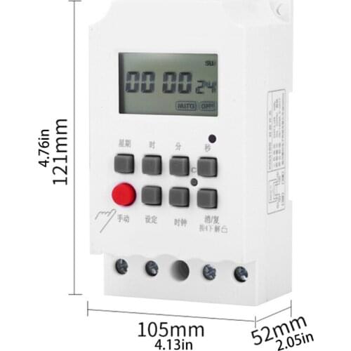 KG316S Microcomputer Time-Control Switch Automatic Digital Timer Second Control Timing 32 Groups On/Off 220V LCD Display