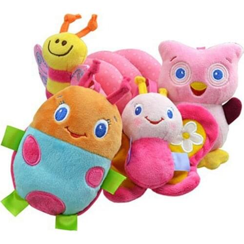 Multifunction Lovely Baby Bed Hanging Rattle Butterfly Bee Owl Soft Crib Toy