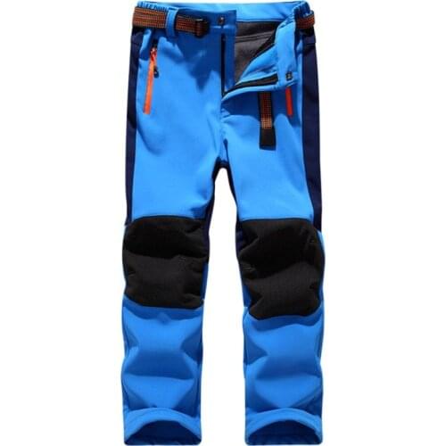 Autumn Winter Children Patchwork Casual Zipper Pants Fleece Keep Warm Trousers Kids Boys Girls Sport Pants