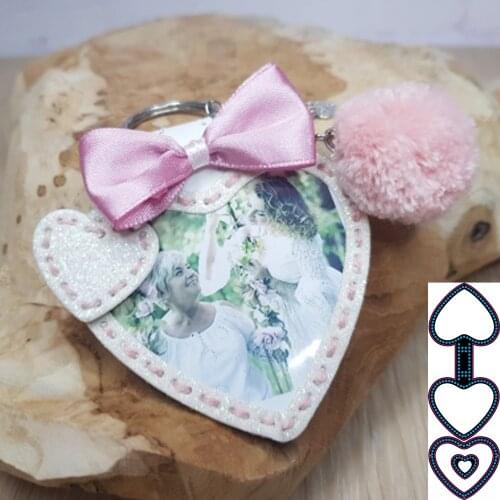New die-cutting metal die-cutting key chain shaker heart paper key chain scrapbook paper handicraft card punching art knife