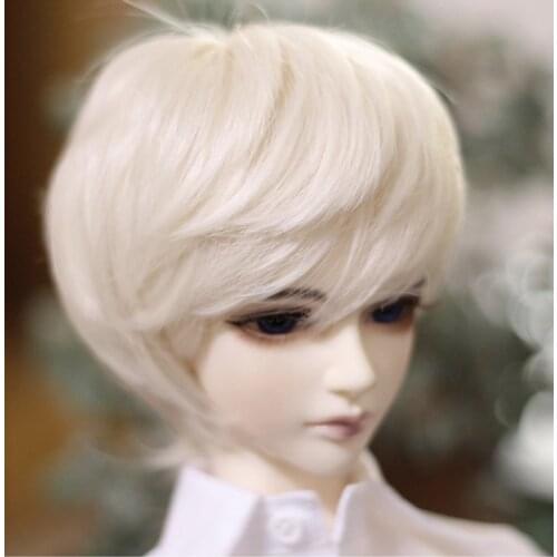 1/3 1/4 1/6 Bjd Wig Short Cool Short High Temperature Wire Bjd Wig SD For BJD Doll Hair Wig