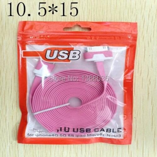 Hanging Retail Packaging Clear Plastic Retail Package Bag for iphone 5 cable earphone cell phone case,free shipping 5000pcs/lot