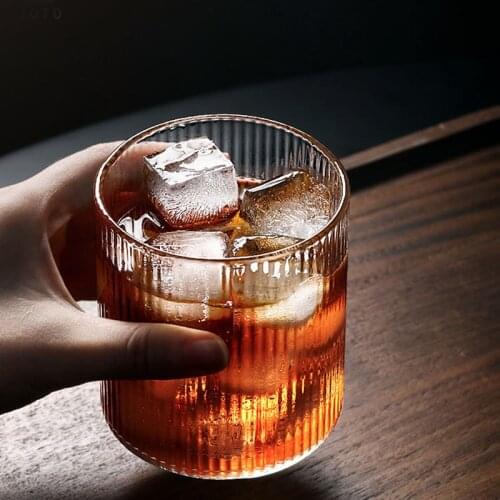 Ripple Whisky Glasses Water Cup Juice Glass Beer mug Transparent Drinking Glass