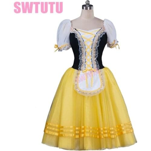 Girls yellow romantic ballet tutu dress giselle Ballet Tutu dress,tutu dress for women,ballerina dress kids BT8904