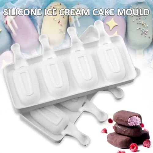 Silicone Ice Cream Cake Mold Ice Lolly Baking Frozen Dessert Mold DIY Making Kit Decorating Baking Supplies