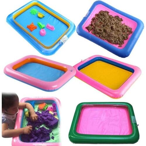 Funny Folding Kid Square Inflatable Elevated Large Sandbox Toys Tray for Children Special Sand Table for Space Sand Kid Toy Gift