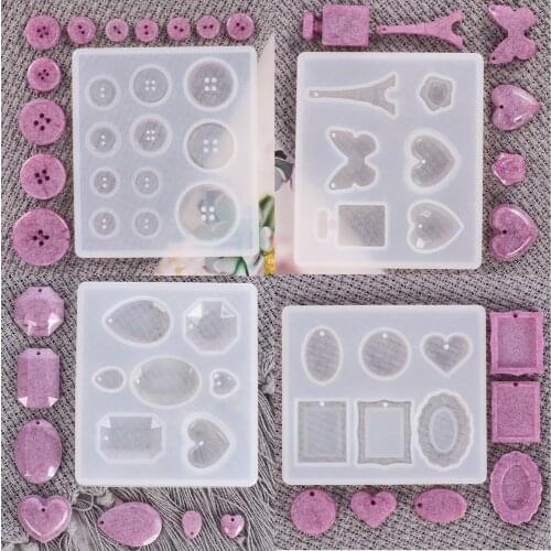 Sewing Button Style Silicone Casting Molds For DIY Resin Buttons Sewing Uv Epoxy Art Craft Handmade Jewelry Making