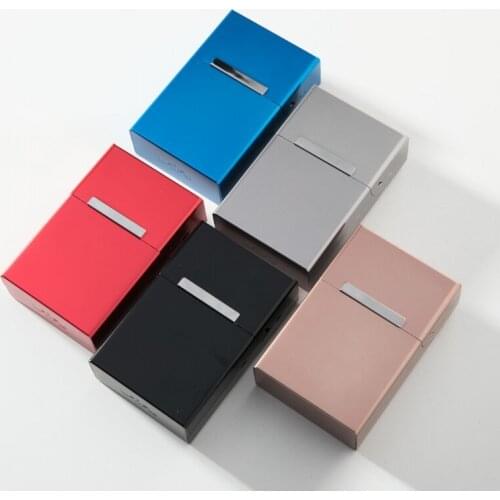 Creative Personality storage box Case Slim Metal Cigarette Box Aluminum Gift Box Cigarette Holder Accessories