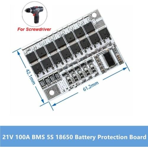 21V 100A BMS 5S 18650 Li-ion Battery Protection Circuit Board Charger Balancer 5S BMS PCM 18650 Lipo Li-POLYMER Balance Charging