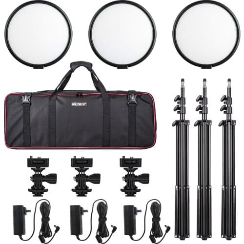 Viltrox VL-500T 25W LED Video Studio Light Slim Bi-Color Lamp Dimmable kit for camera photo shooting YouTube Video show Lighting