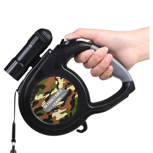 Pet Traction Rope 5m Extendable Single Headed Pet leash Hand Holding Dog Rope With LED Light Dog Rope for Medium Dog