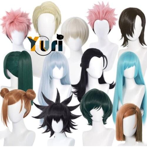 Yuri Jujutsu Kaisen Gojo Satoru Itadori Yuji Megumi Cosplay Short Long Hair Wig Human Wimen Men Hair hairpiece Cos Creative C