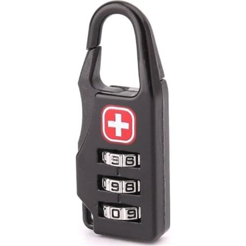 Lock 1Pcs Swiss Cross Symbol Combination Safe Code Mini Padlock for Luggage Zipper Bag Backpack Bag Suitcase Drawer Au20 19