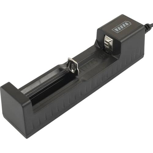 Charger Li-Ion Battery USB single slot intelligent rechargeable smart changing suitable for 18650 26650 battery charging