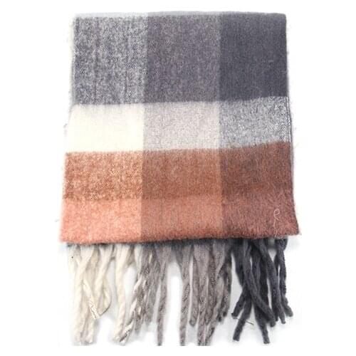 Women Plaid scarf winter cashmere tartans scarf shawl poncho triangle scarfs luxury capes pashmina ladies scarves womens shaws