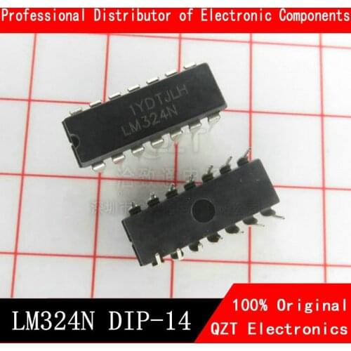 10PCS LM324 DIP14 LM324N DIP 324 DIP-14 new and original IC Chipset