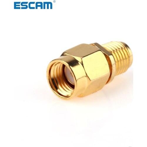 2 Pieces RF SMA Connector RP SMA Female to SMA Male Plug Connectors Adapter Gold Plated Straight Coaxial RF Adapters
