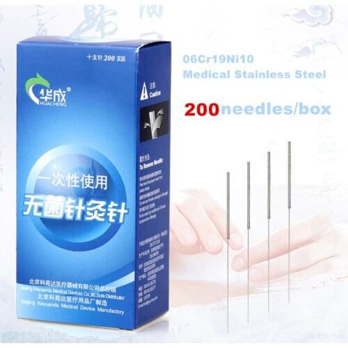 200Pcs Medical Sterile Pack Acupuncture needles Beauty Filiform Needle Body Acupoint Stimulus Slim Surgical steel
