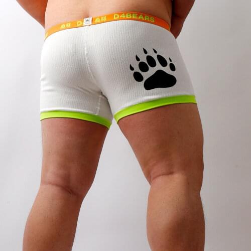 2021 New Arrivals 4PCS/LOT Bear Claw Mens Plus Size Boxers Bear Paw Underwear For Gay Bear White Blue Gray Navy M L XL XXL