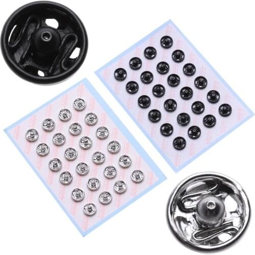 24pcs 6mm Mini Buttons Doll Metal Buckles Belt Buckle Invisible Snap Handmade DIY Doll Bags Doll Clothes Sewing Accessories