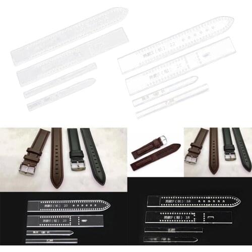 8Pcs Leather Craft Acrylic Watch Band Mould Pattern Stencil Templates for Women Man Leathercraft Tool Sets