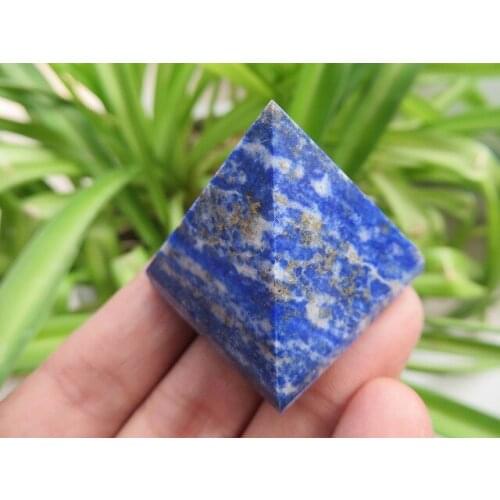 AA Rare Nature Blue Lapis Lazuli Crystal Pyramid Point Healing 37g