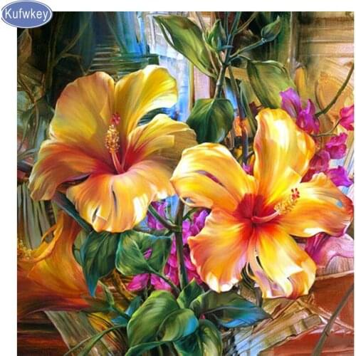 Flower painting Diamond Embroidery,diy Diamond Painting Cross Stitch,Diamond Mosaic Needlework,art and Crafts,decoration home