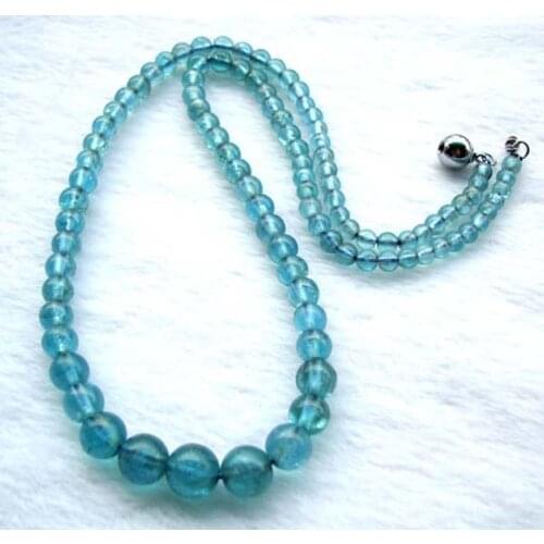 Free Shipping Natural Apatite Round Beads Necklace Women Jewelry accessories weddings parties Valentines birthday gift