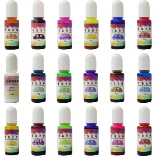 18 Colors Crafts Epoxy Resin Diffusion Pigment Alcohol Ink Liquid Colorant Dye 587F