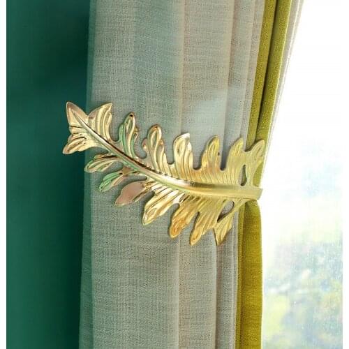 European Style u-hook Novel Fashionable Leaf Curtain Wall Hook Wall Hook U-hook Simple Modern Hook Without Hanging Ball