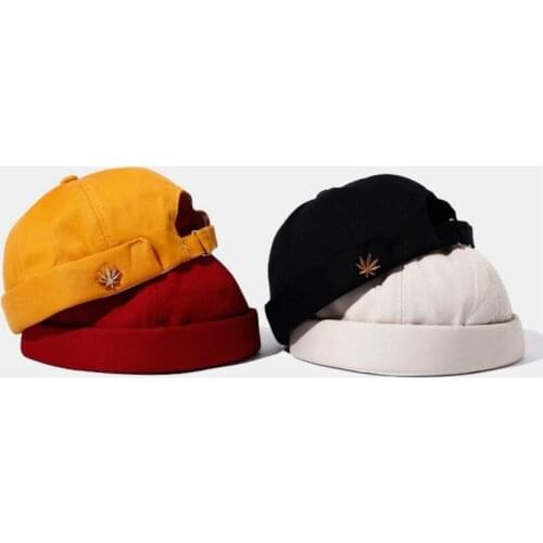 LINJW Spring Unisex Cotton Leaf Embroidery Cap for Men Women Summer Casual Snapback Hat Street Style Hip Hop Hats Outdoor Beanie