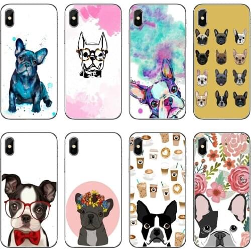 French Bulldog Cool Transparent Phone Case For iPhone 12 11 Pro Max Mini XS Max XR X 8 7 Plus 6 6S Plus 5 5S SE 2020