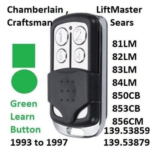 Sears Liftmaster Chamberlain 81LM Comp Mini Garage remote / green smart button beautiful