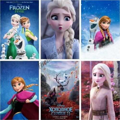 Disney Frozen Wall Art Canvas Painting Anna Aisha Cartoon Movie Nordic Posters and Prints Room Decoration Pictures Home Decor