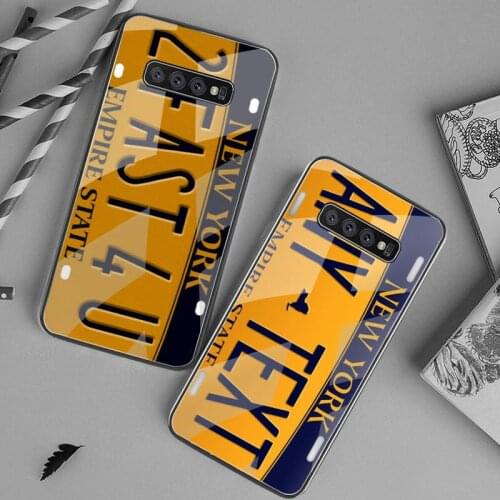 License Plate Number New York Phone Case Tempered Glass For Samsung S20 Plus S7 S8 S9 S10 Plus Note 8 9 10 Plus