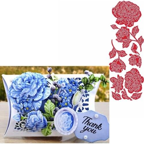 Charming Roses Metal Cutting Dies Bloomy Rose Die Cuts For Card Making DIY Album New 2019