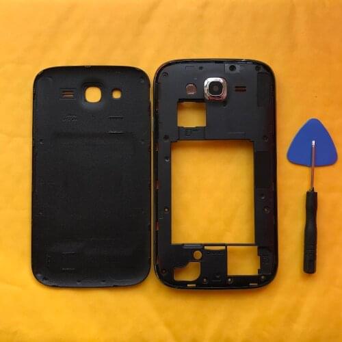 Original Middle Frame With Housing Back Cover For Samsung Galaxy Grand Neo GT-I9060 I9060 9060 Phone Chassis Rear Cases
