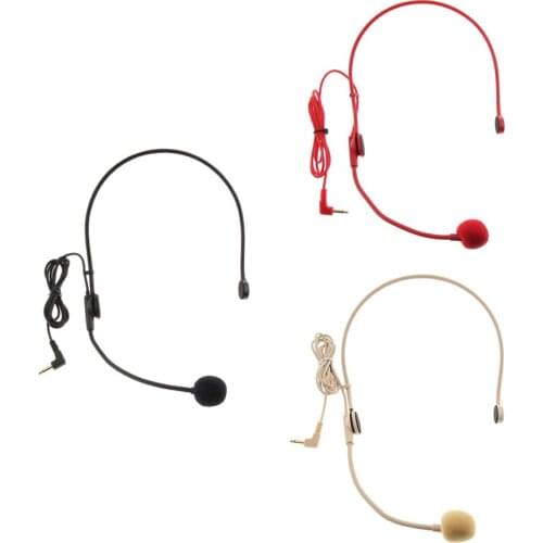 Wired 3.5mm Headset Headworn Microphone Condenser Mic for Tour Guide Teaching Lecture