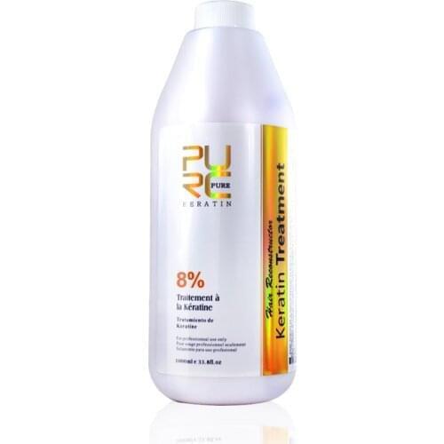 PURC Brazilian Keratin Hair Treatment Formalin 8% 1000ml Pure Keratin Straightening For Hair