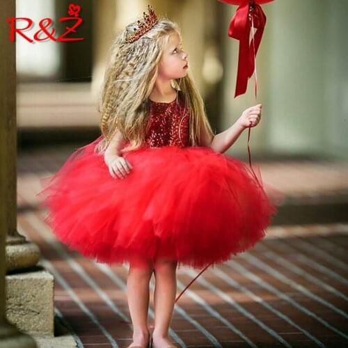 R&Z 2019 Girls Dresses Princess Kids Baby Fancy Wedding Dress Sleeveles Sequins Party Dress For Girl Summer Dresses k1