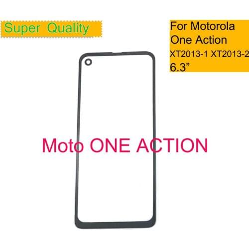 10Pcs/lot For Motorola Moto ONE Action XT2013-1 XT2013 Touch Screen Front Outer Glass Panel Lens For Moto One ACTION LCD Front