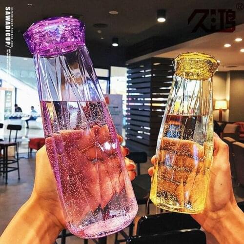 Korean Style Ins Couple Cup Diamond Cup Ground Push Small Gift Cup Glass Cup Printing Creative Water Cup Custom Logo Mugs